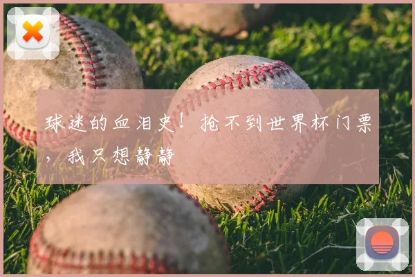 球迷的血泪史!抢不到世界杯门票,我只想静静